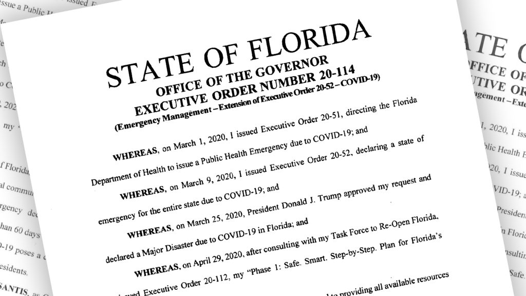 State of Florida Executive Order Number 20114 Zetrouer Pulsifer